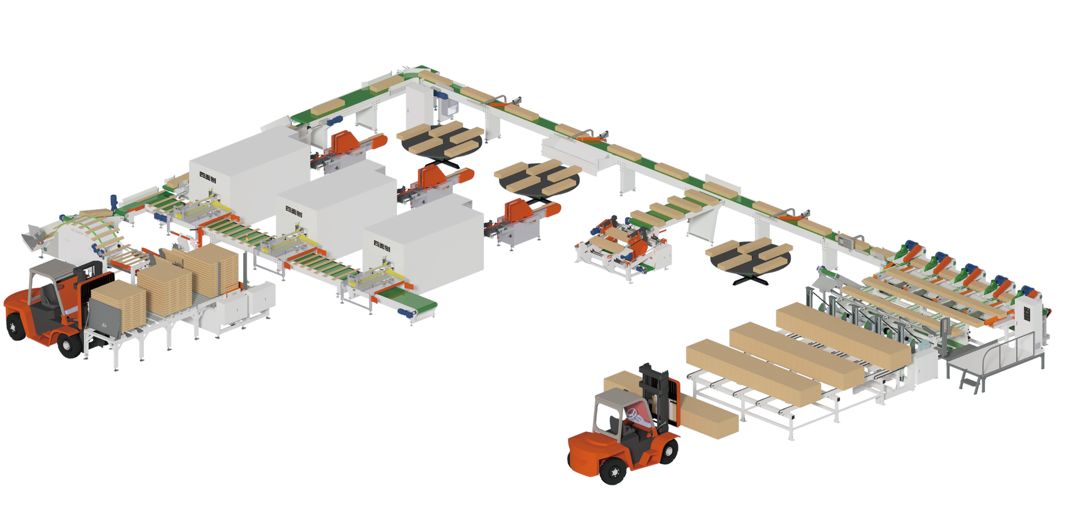 SF8005+木材自動(dòng)化加工生產(chǎn)線(xiàn)
